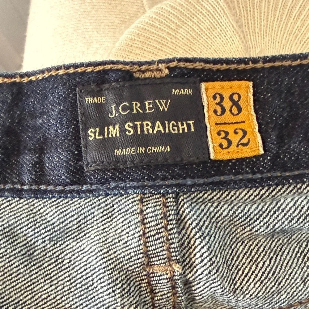 J.Crew Slim Straight Dark Wash Jeans Men’s Denim Classic Fit Size 38x32
